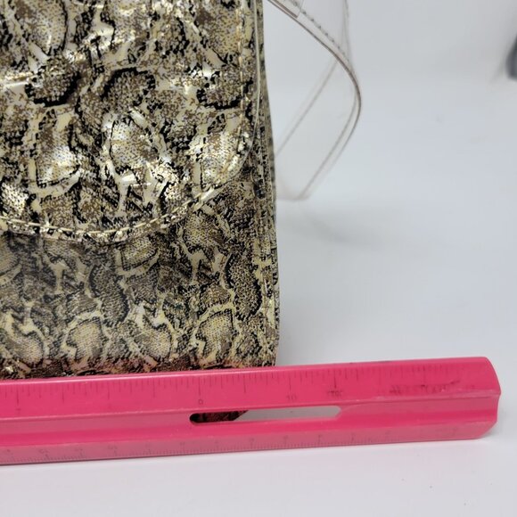 Vintage 80s Retro J. Renee Vinyl Plastic Crossbody Purse Handbag Fantasy Pearl S - Picture 8 of 14